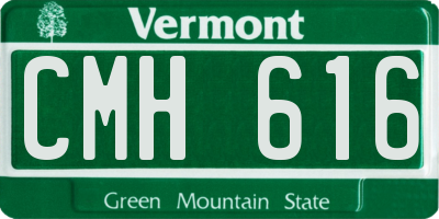 VT license plate CMH616
