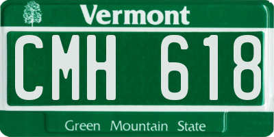 VT license plate CMH618