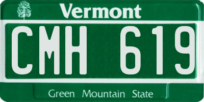 VT license plate CMH619