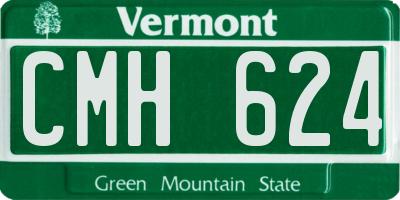 VT license plate CMH624