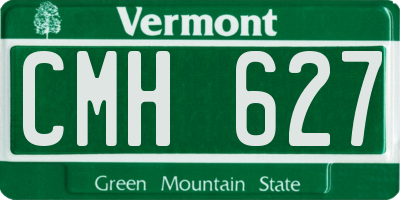 VT license plate CMH627