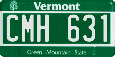 VT license plate CMH631