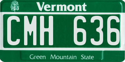 VT license plate CMH636