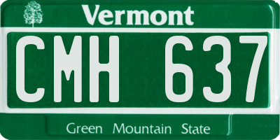 VT license plate CMH637