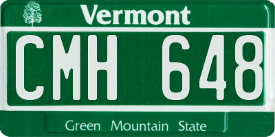 VT license plate CMH648