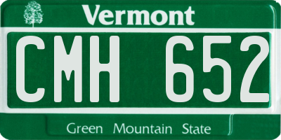 VT license plate CMH652