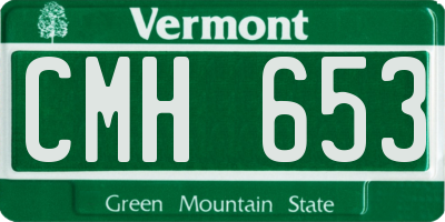 VT license plate CMH653