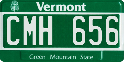VT license plate CMH656