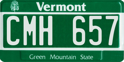 VT license plate CMH657