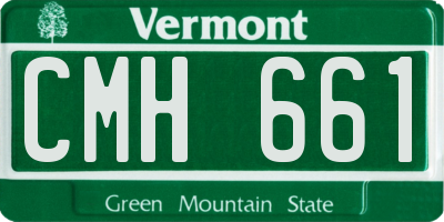 VT license plate CMH661