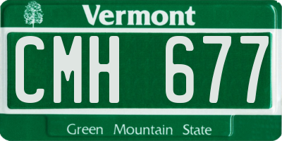 VT license plate CMH677
