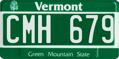 VT license plate CMH679