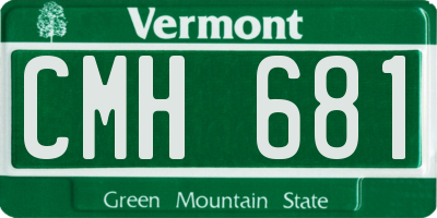 VT license plate CMH681