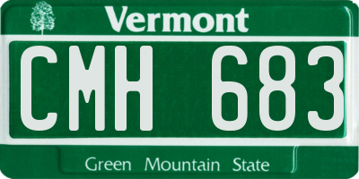 VT license plate CMH683