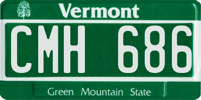 VT license plate CMH686