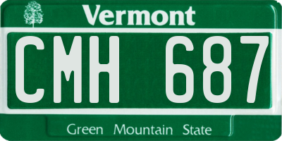 VT license plate CMH687
