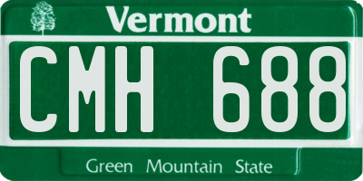 VT license plate CMH688