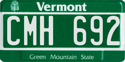 VT license plate CMH692