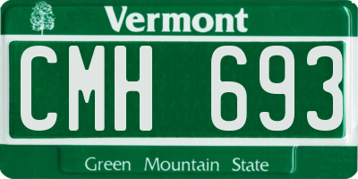 VT license plate CMH693