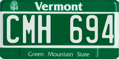 VT license plate CMH694