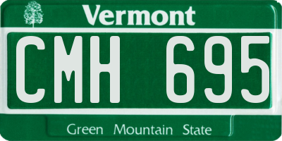 VT license plate CMH695