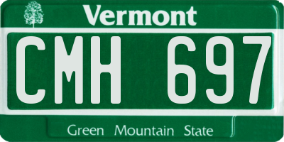 VT license plate CMH697