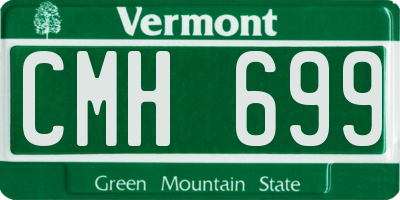 VT license plate CMH699