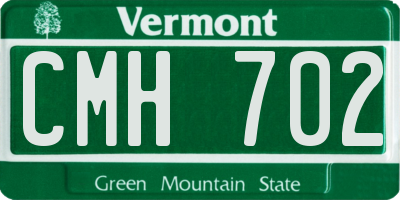 VT license plate CMH702