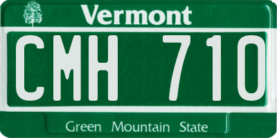 VT license plate CMH710