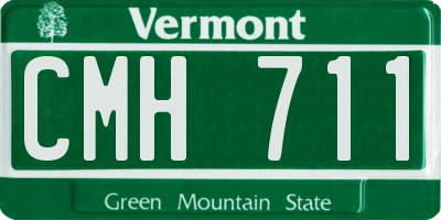 VT license plate CMH711