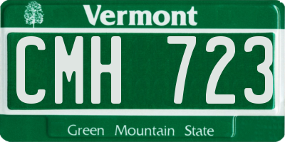 VT license plate CMH723