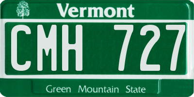 VT license plate CMH727