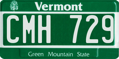 VT license plate CMH729