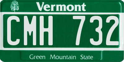 VT license plate CMH732