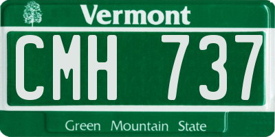 VT license plate CMH737