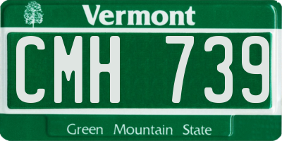 VT license plate CMH739