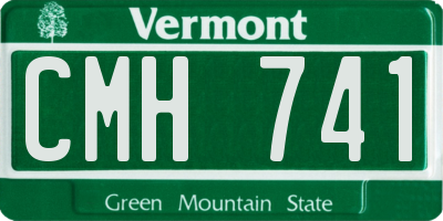 VT license plate CMH741