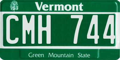 VT license plate CMH744