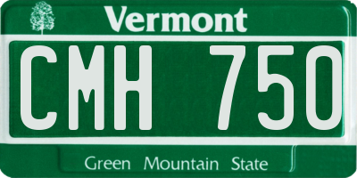 VT license plate CMH750