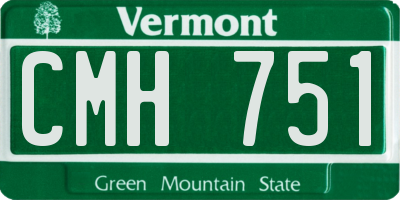 VT license plate CMH751