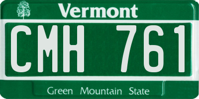 VT license plate CMH761