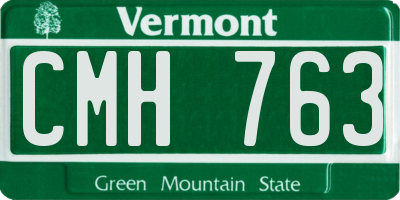 VT license plate CMH763