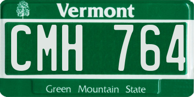VT license plate CMH764