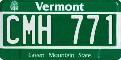 VT license plate CMH771