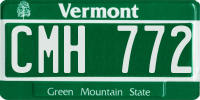 VT license plate CMH772