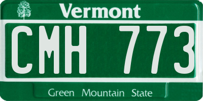 VT license plate CMH773