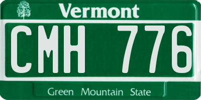 VT license plate CMH776