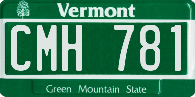 VT license plate CMH781