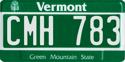 VT license plate CMH783