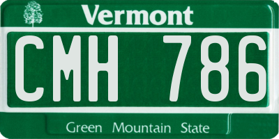 VT license plate CMH786